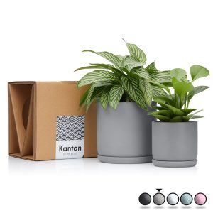 Ceramic Planter Set | Grey